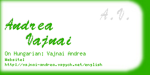 andrea vajnai business card